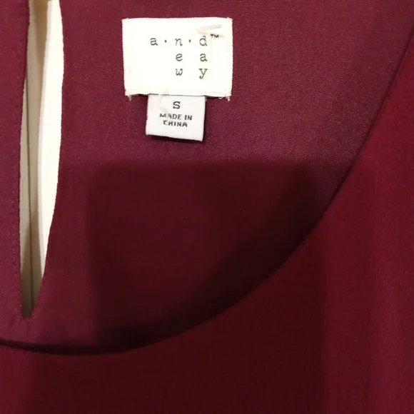 a new day Burgundy Long Sleeve Dress - Picture 3 of 9